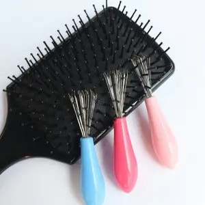 Comb Hair Brush Cleaner Plastic Handle Cleaning Brush Remover Embedded Beauty Tools Cleaning Products Cleaning Supplies Scrubbing Stick