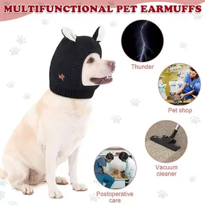 Barkbuy Quiet Ears Dog Muffs – Noise-Reducing Snood for Medium to Large Dogs | Warm Winter Ear Cover with Bunny Design for Comfort and Protection