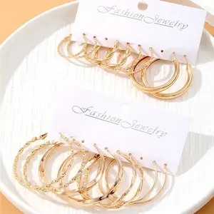 16PCS Metal Twist Hoop Earrings Set, Minimalist Versatile Hypoallergenic Ear Jewelry, Stackable Twisted Hoop Earrings for Daily Wear, Party & Beach Styling, Ideal for Back-to-School Outfits, Autumn Daily Looks & Christmas Holiday Gifting