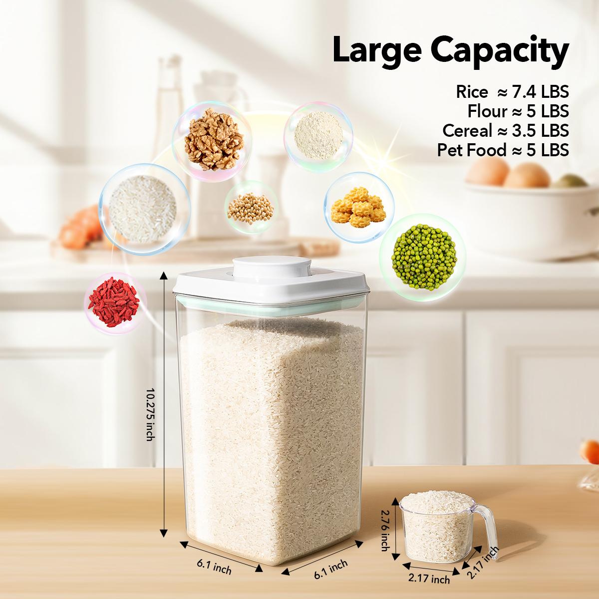 3-Piece Rectangular Plastic Airtight Food Storage Containers Set - Push Button Opening, Leak-Proof, BPA-Free, Transparent, Stackable 1.2 QT Containers for Fridge Organization, Cupboard, Snacks, Coffee, Pantry 3-Piece Rectangular Plastic Airtight Food Storage Containers Set - Push Button Opening, Leak-Proof, BPA-Free, Transparent, Stackable 1.2 QT Containers for Fridge Organization, Cupboard, Snacks, Coffee, Pantry