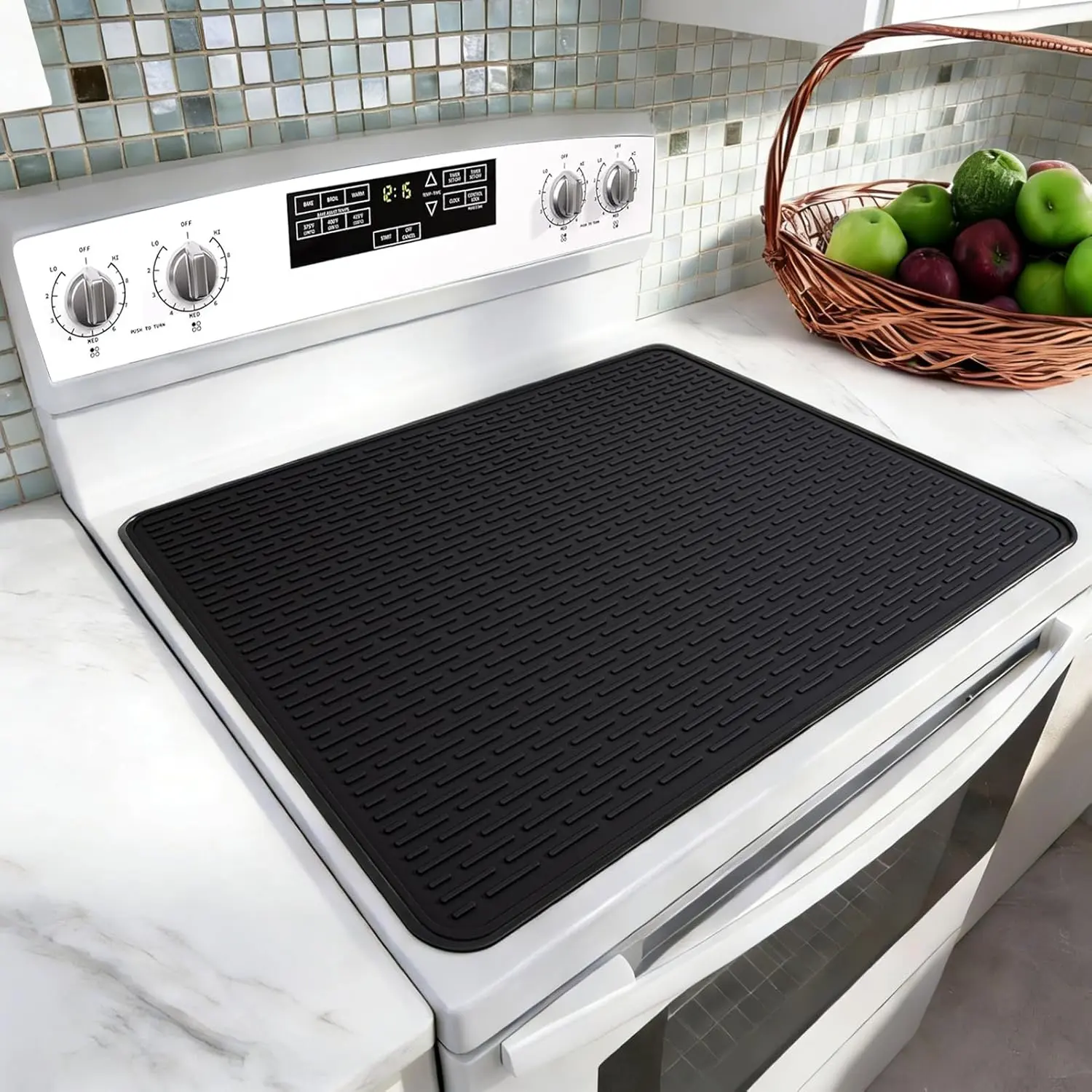 Heat Resistant Silicone Stove Top Cover Mat For Electric Stove, 28" X 20" Ceramic Stove Guard Protector, Multi-Purpose Cooktop Cover, Perfect Multi-purpose Stove CoverPerfect Mother's Day Gift For Mom