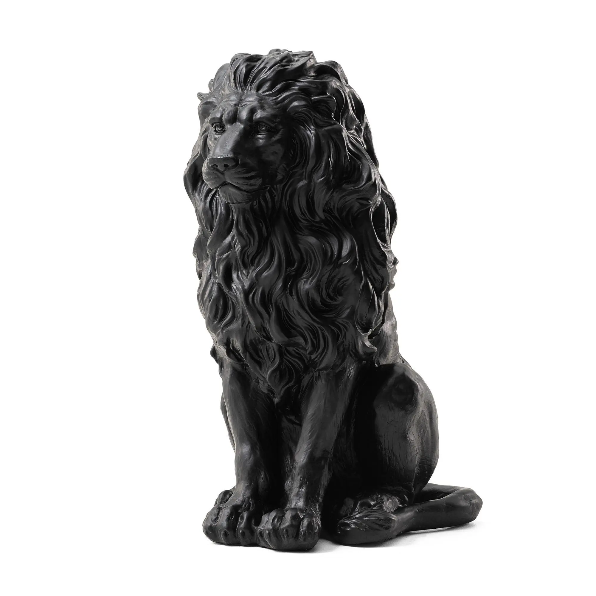 Glitzhome 20.75" MGO Sitting Lion Garden Statue  - Large