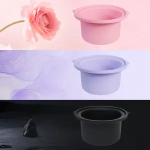 Reusable Silicone Bowl, Non-Stick Heat-Resistant Wax Bowl, Easy Clean Design, Three Colors Available, Ideal for Home and Salon Use