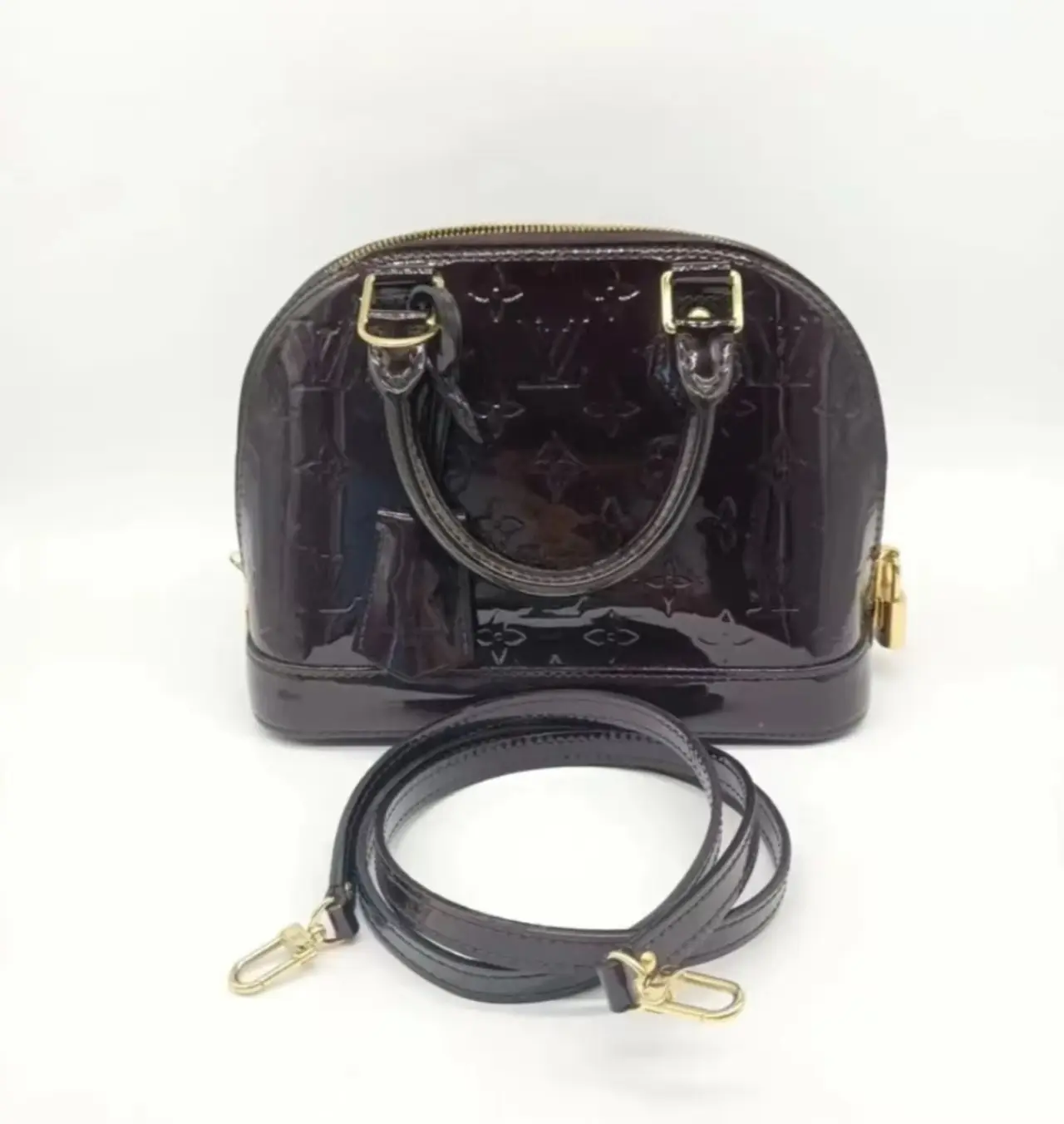 Pre-owned Louis Vuitton LV Cherry Red Patent Leather BB Bag