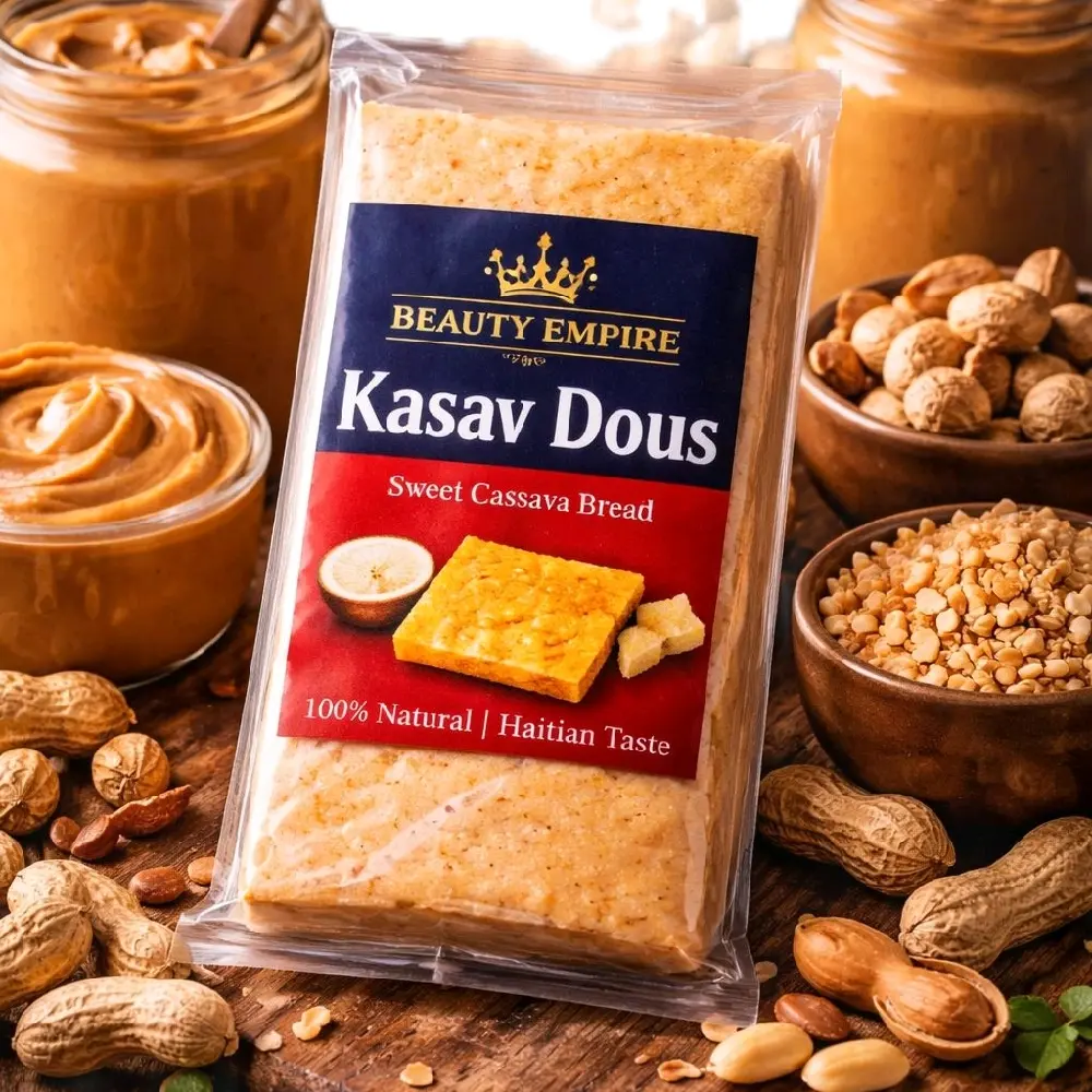Kasav Dous Haitian Grated with Coconut & sugar  Flavor Food Snacks
