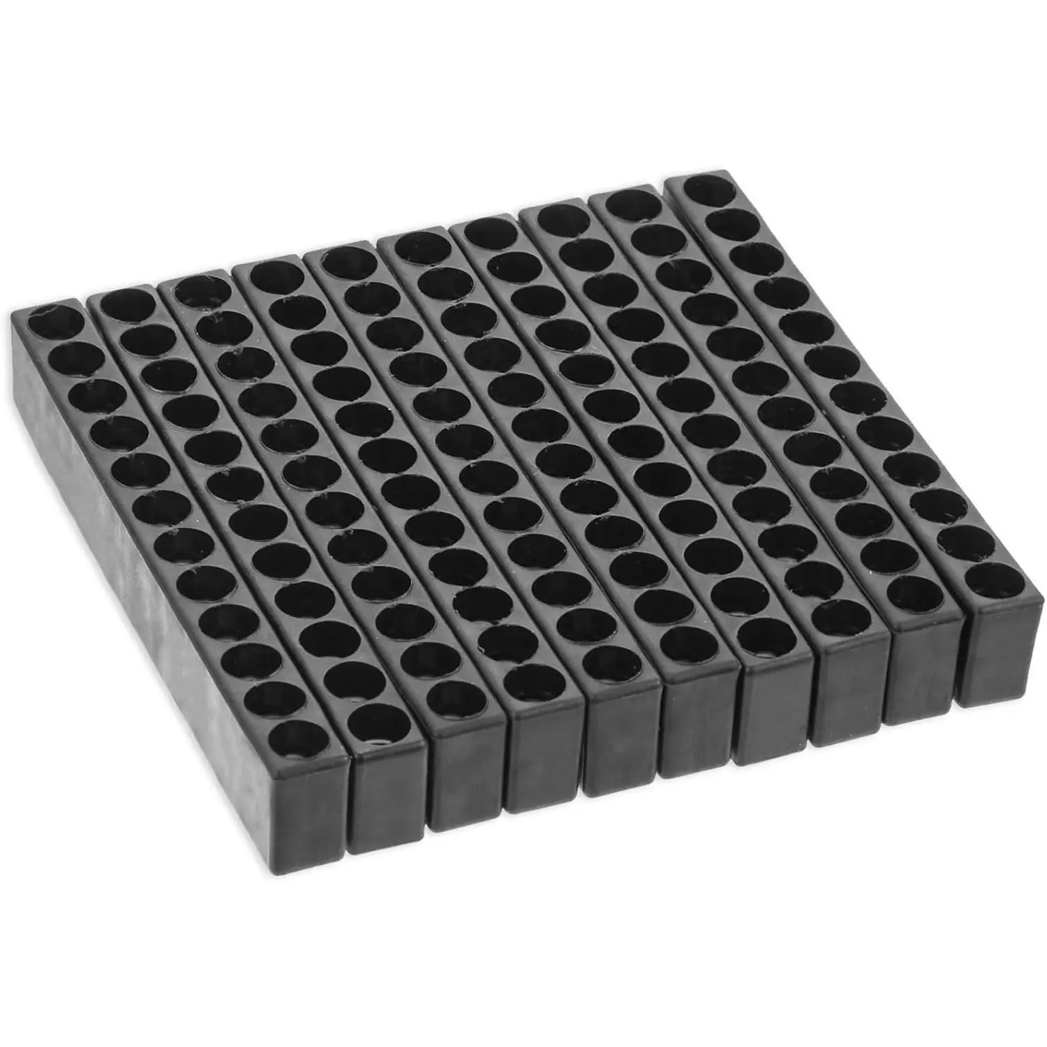 10 count 12 Holes Hex Shank Bit Holder, Plastic Hex Shank  Bit Holder,  Bit Holder Storage Organizer, Screw Driver Holders Organizers Case for 1/4 Inch Hex Shank