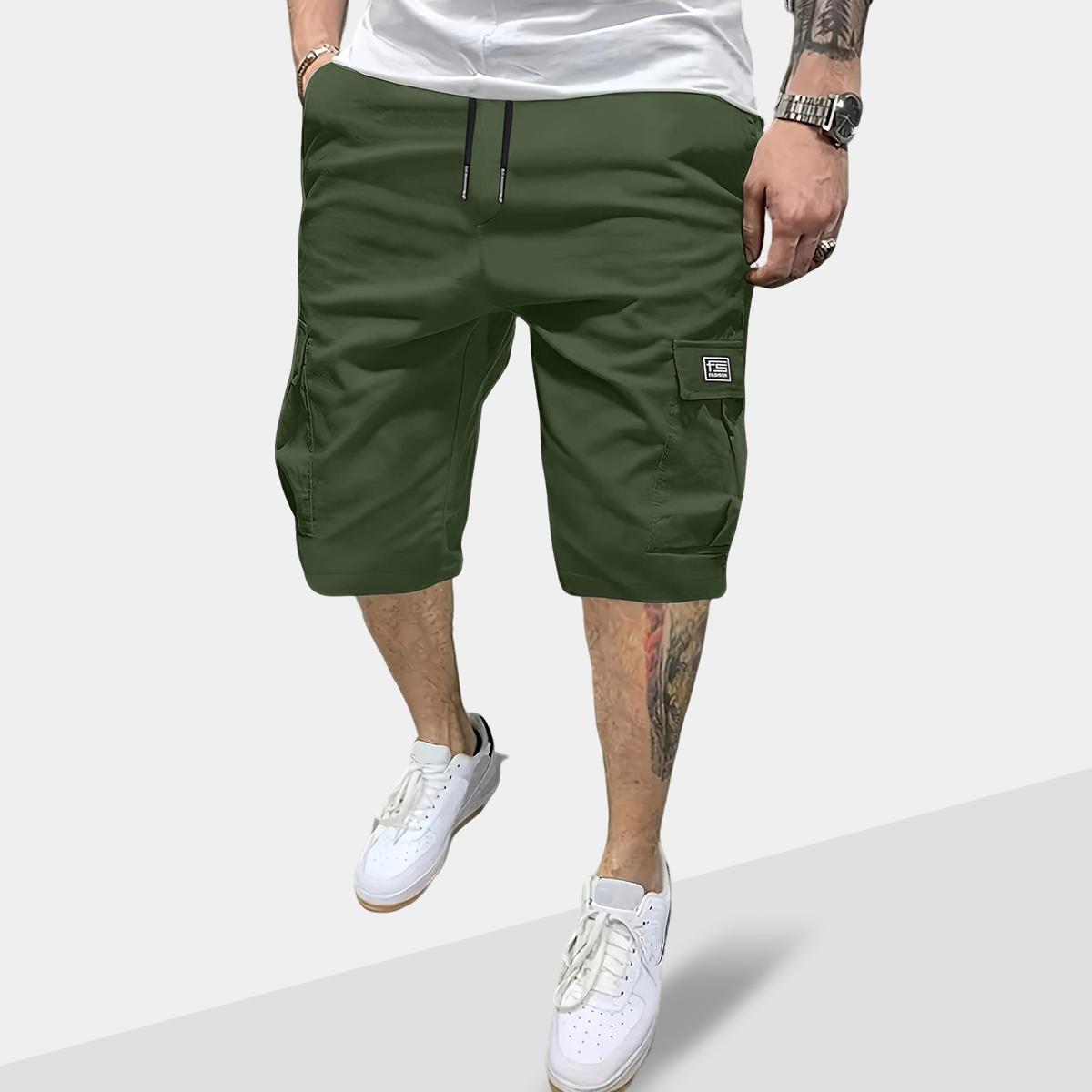 Summervibes-Men’s Summer Cargo Shorts – “Fashion” Label, Multiple Pockets, Utility Work Bottoms, Lightweight Breathable Casual Hiking Shorts, Outdoor Army-Style Combat Shorts, Loose Fit for Everyday Wear,summervibes