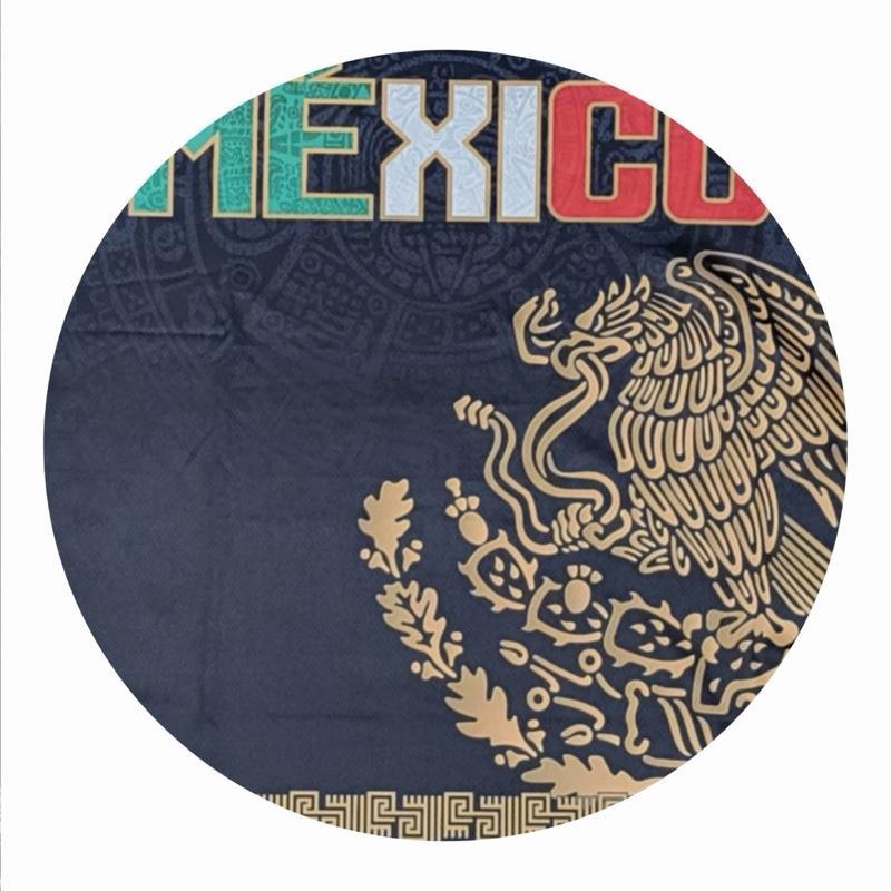 Black Mexico Jersey with Golden National Shield - Authentic Soccer Wear for Fans