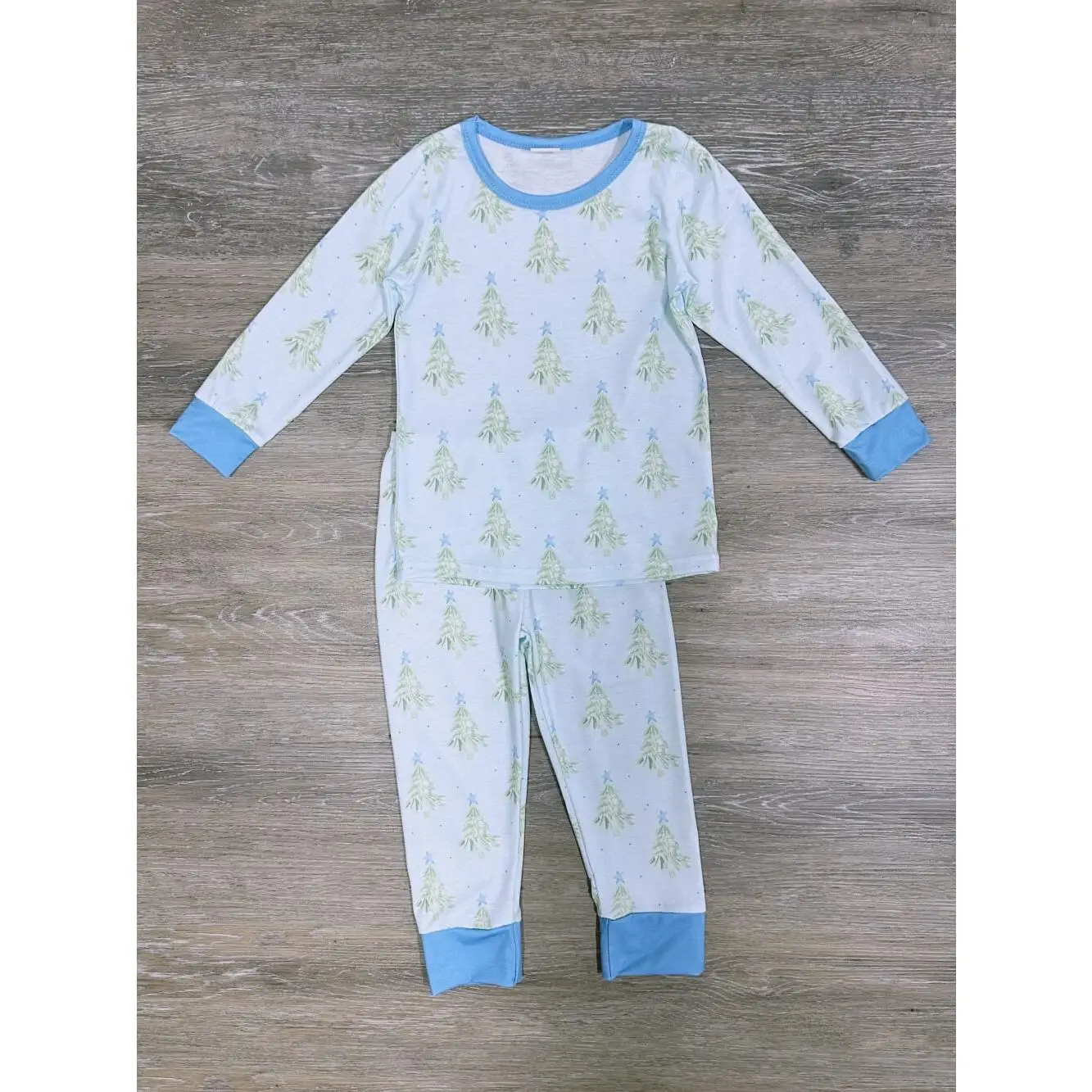 SYDNEY SO SWEET Oh Winter Trees Girls or Boys Long Sleeve Lounge Set for Years Kids Soft Cotton Blend Cozy Nights