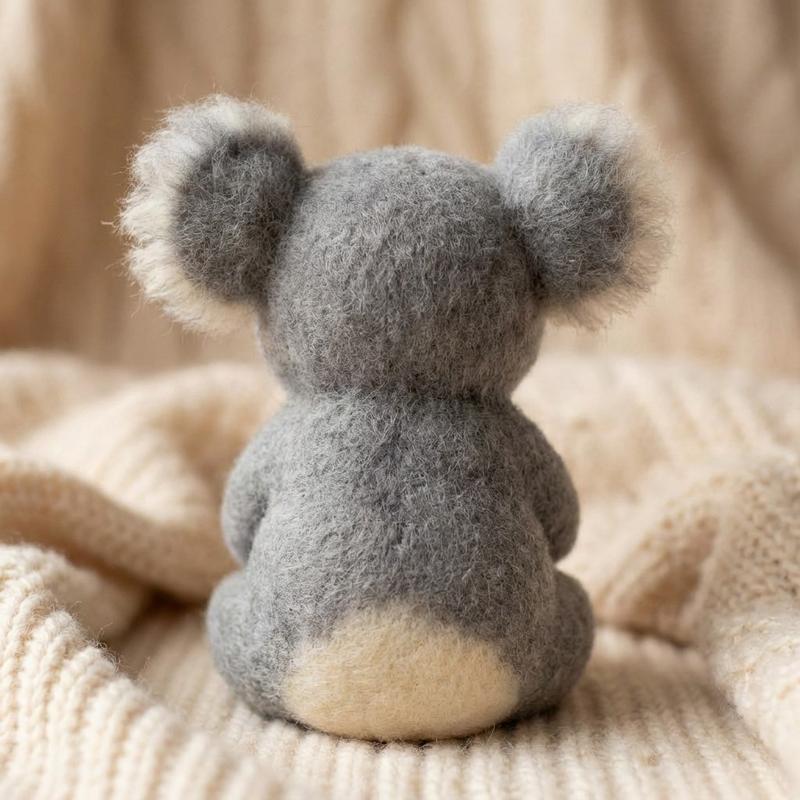 1Set Animal Needle Felting Kit, Felting kits for Beginners adult with Step-by-Step Tutorials, Springer Dog/Koala/Koala DIY Felting Kit, Cute Funny Home Decorative Ornaments, Birthday Valentine's Day and Christmas Gifts