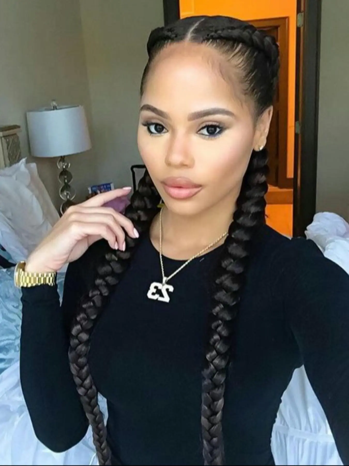 1 Piece Women's 36 Inch Long Synthetic Lace Front Braided Hair Wigs, Natural Fluffy Hair Braids, Synthetic Hair Wigs for Daily & Cosplay & Costume Party Decor, Knotless Braided Wigs, Braiding Wig