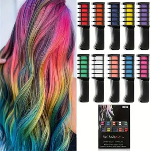 New Hair Chalk Comb Temporary Hair Color Dye for Girls , Washable Hair Chalk for Birthday Christmas New Year Cosplay Hair DIY Party