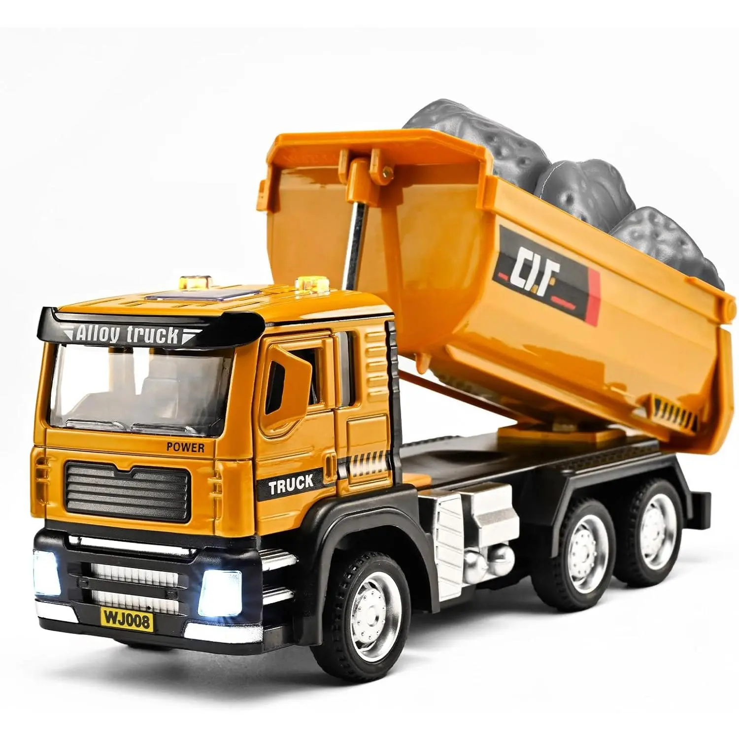 Dump Truck Toys for Boys 3-5 Year Old,Dump Truck Toy Metal Diecast Cab,Pull Back Toy Dump Trucks Construction Vehicles with Lights and Sounds,Construction Trucks for Kids 3 Year and UP Friends Magnetic Train Set Plush Stuffed blocks bilding relief