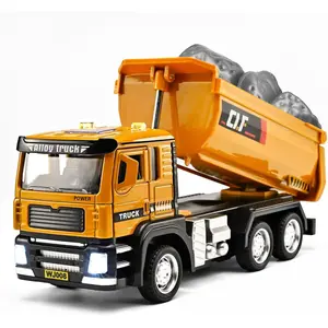 Dump Truck Toys for Boys 3-5 Year Old,Dump Truck Toy Metal Diecast Cab,Pull Back Toy Dump Trucks Construction Vehicles with Lights and Sounds,Construction Trucks for Kids 3 Year and UP Friends Magnetic Train Set Plush Stuffed blocks bilding relief