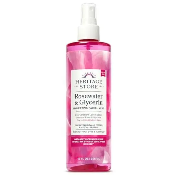 HERITAGE STORE Rosewater & Glycerin Hydrating Facial Mist - Dry ...