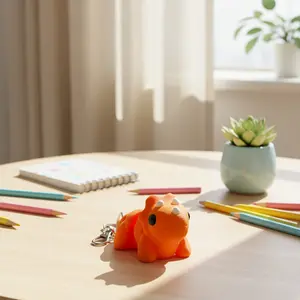 Baby Tricerotop Keychain