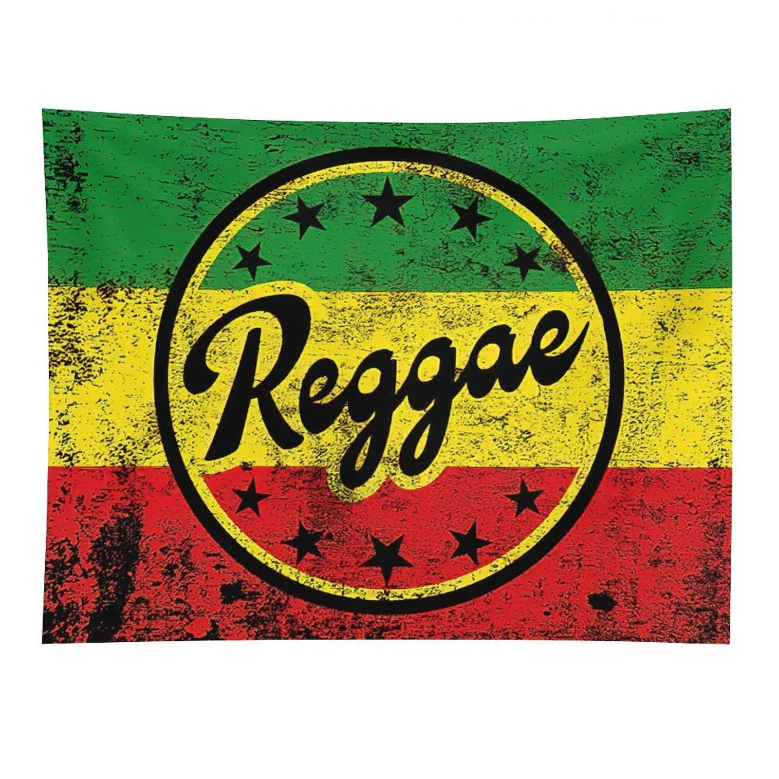 Reggae Rasta Flag Tapestry Vintage Music Wall Hanging Decor