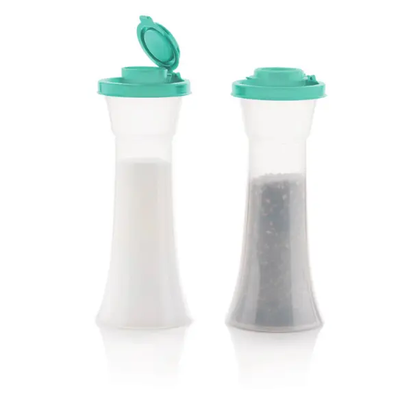 Tupperware Hourglass Salt and Pepper Shakers Large ~ Leak Proof ~ Moister Proof ~ Camping Salt and Pepper Shakers kitchen  supplies Container Utensils