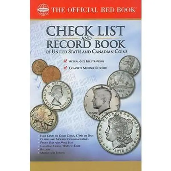 USED Book - The Official Red Book Check List and Record Book of United States and Canadian Coins by Whitman Publishing (Paperback) - english
