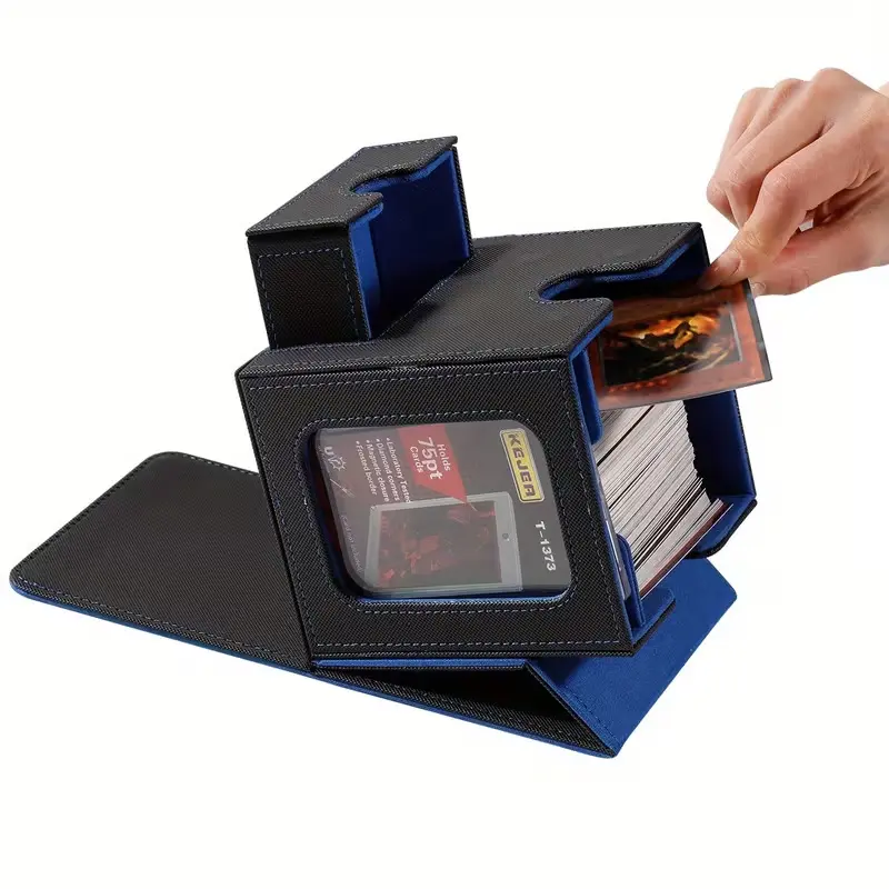 Card Deck Box for MTG Commander - Commander Display, Fits 100 Double-Sleeved Cards Dice Tray