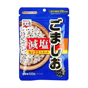 NAGATANIEN Reduced Salt Sesame Furikake Rice Seasoning - 50g Bag | Setouchi Sea Salt | 25% Less Salt for Rice, Onigiri, Sushi, Eggs