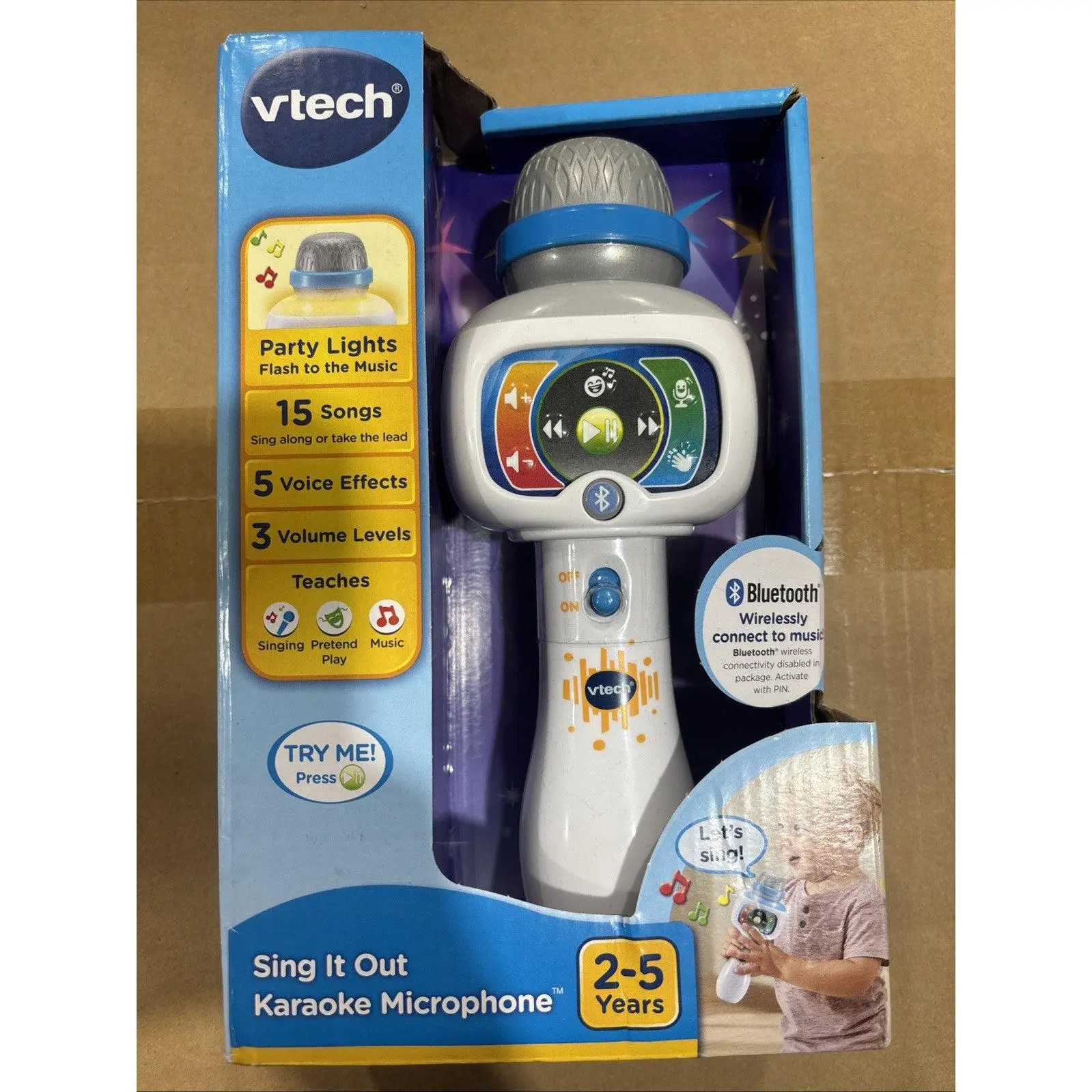 VTech Sing It Out Bluetooth Karaoke Microphone with Lights and Music
