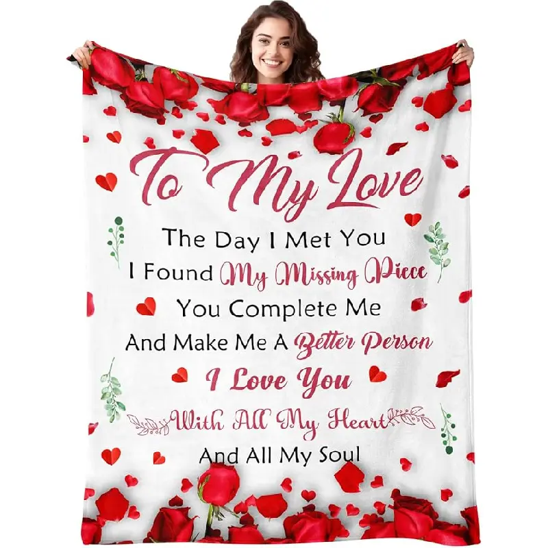 Gifts For Her Wife Girlfriend - To My Love Blanket - Anniversary Romantic Gift For Women - I Love You Gifts For Her - Wife Girlfriend Birthday Gift Ideas - Christmas & Valentines Day