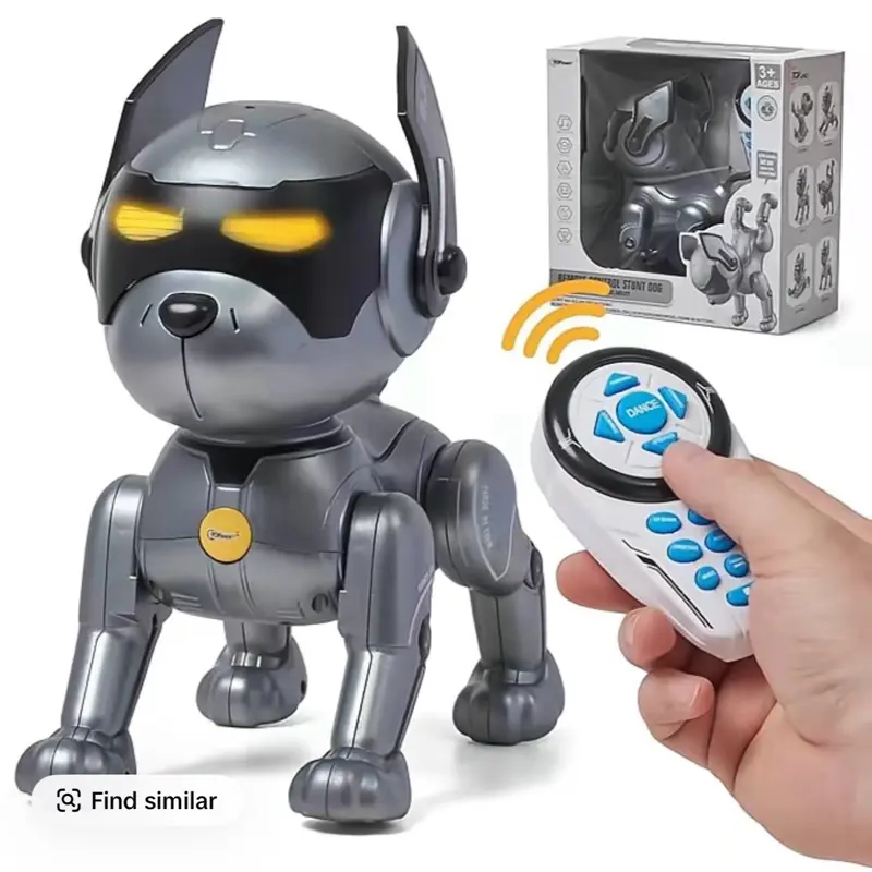 op Race RC Robot Dog Toy – Remote Control Plastic Pet – Interactive STEM Learning