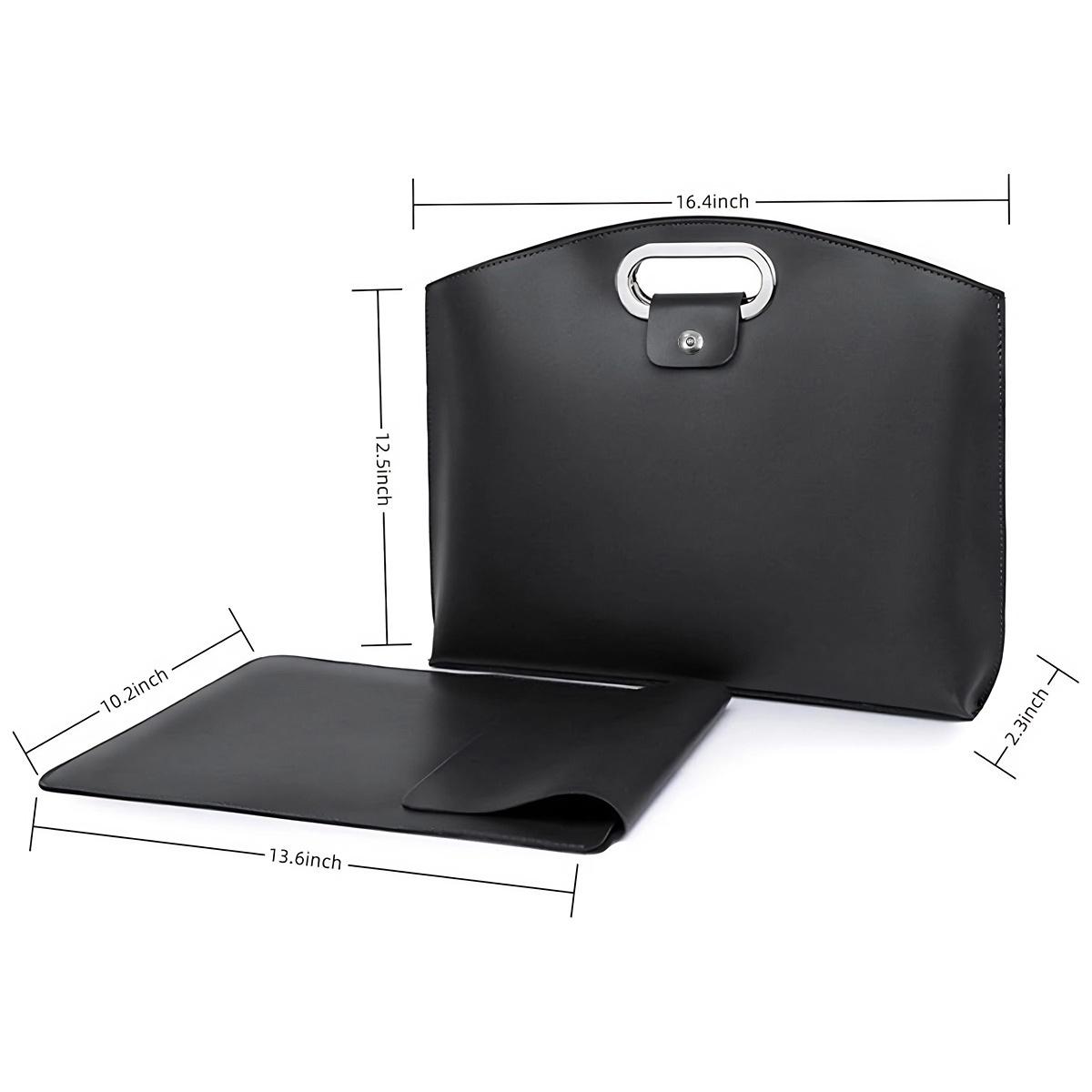 2PCS Laptop Bag for Women,Waterproof PU Leather 14-16In for Laptops and iPad Cases,Work Tote Bag Briefcase for Work Travel