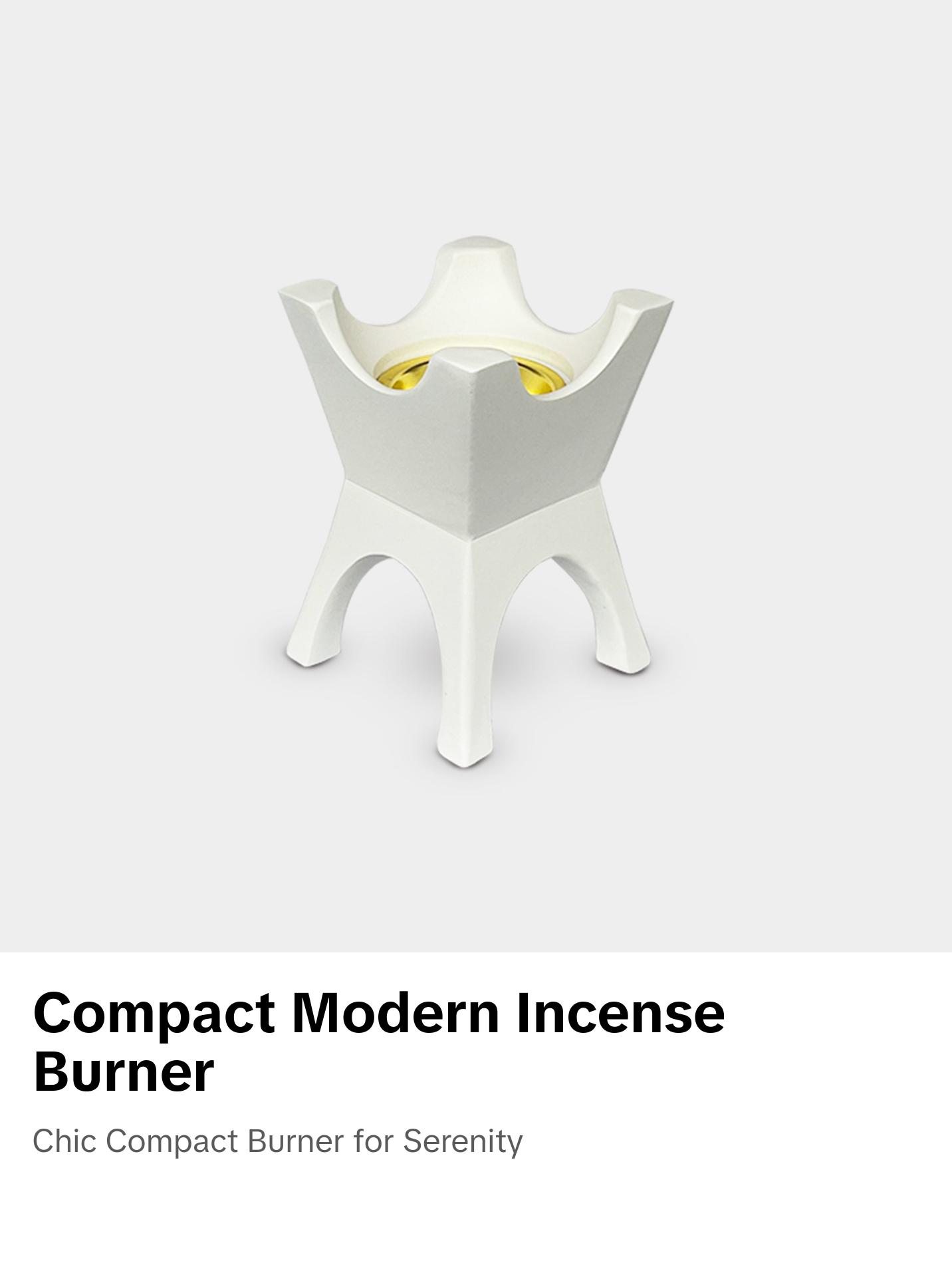 Compact Modern Incense Burner - Perfect for Home and Office Use