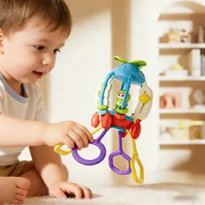 Interactive Pull String Toy for Toddlers, Montessori Sensory Toy, Fun Finger Press Toy, Birthday Gift for Boys and Girls, Ages 18+ Months