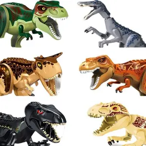 Jurassic World 2 Dinosaurs Figures Tyrannosaurus Rex Indominus Rex I-Rex Indoraptor Building Blocks Kids Toy Compatible