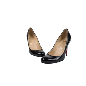 Pre-owned Christian Louboutin Black Leather Pumps Size 36