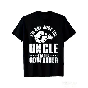 Godparent Godson Goddaughter T-Shirt - Godfather & Godchild Matching Outfit, 220gsm Pure Cotton Retro Casual Round Neck Tee for Men & Women, All-Season Family Bonding Gift Apparel