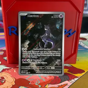 Pokemon Mewtwo 052 Black Star Promo 151 Ultra Premium Collection Promo Card with Reflective Barrier and Psyblast Abilities