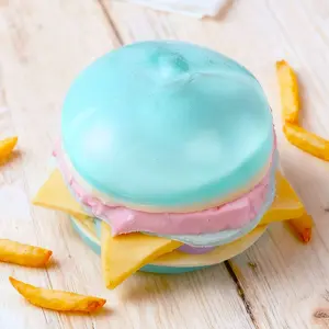 Pawtoto Green Apple Clear Hamburger Squishy Toy