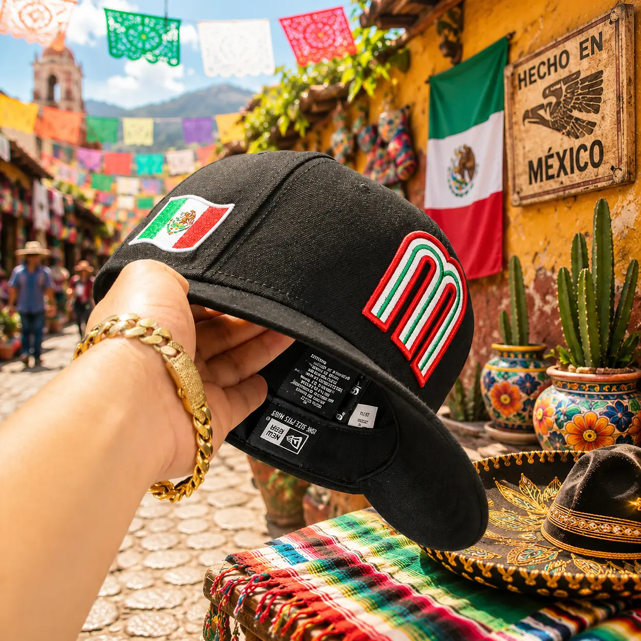 New Era Mexico Flag Hat, Snapback Baseball Cap for Men Women, Adjustable Flat Brim, Premium Cotton Embroidered Logo, Mexican Heritage Streetwear, Hip Hop Fashion, Casual Sports Cap, Gift Idea