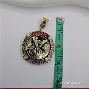 pendant Gold-plated centenario style NO CHAIN 3x3