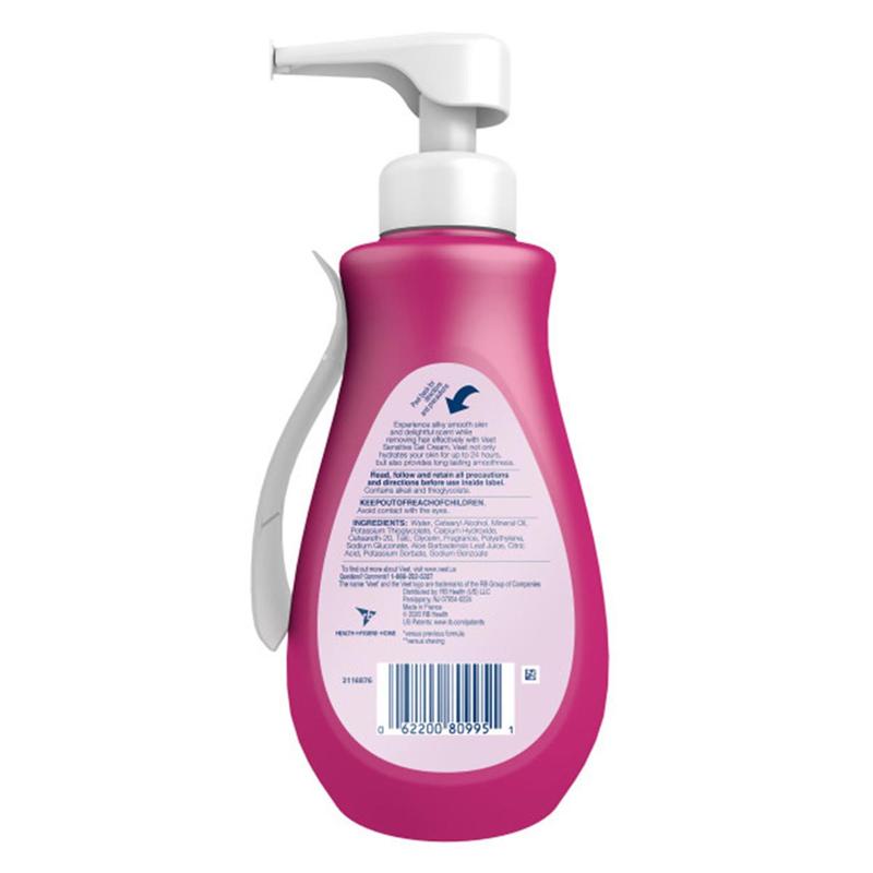 Veet Sensitive Skin Formula with Aloe Vera and Vitamin E, Dermatologically Tested Hair Removal Gel Cream 13.5 Fl Oz. for Legs & Body