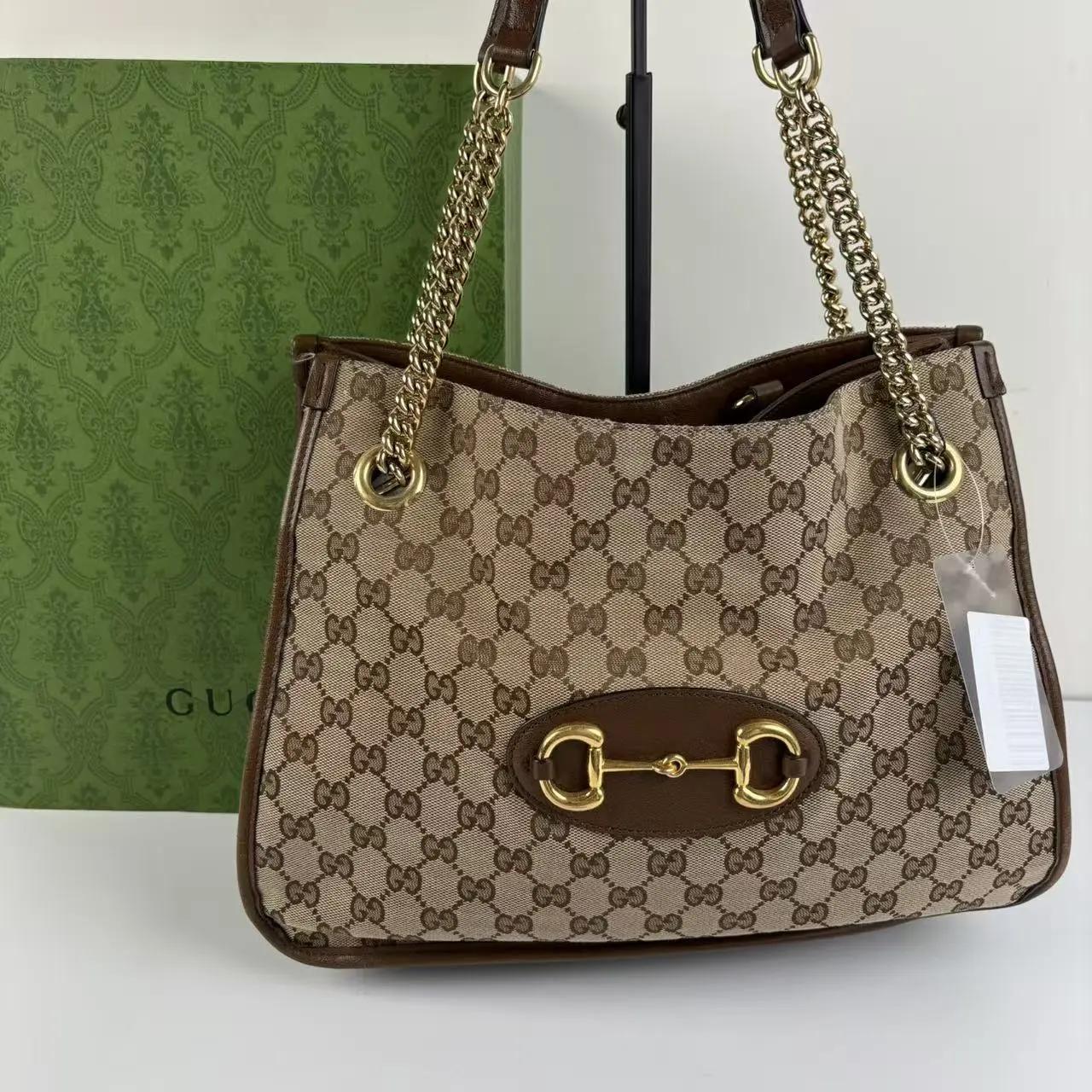 Pre-owned GUCCI 1955 Horsebit Chain Tote Bag