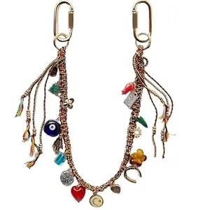 Chain Beaded Rope Braided Keychain for Handbag Purse Backpack Accessories for Bag Purse Accessories for Women Bag Charms