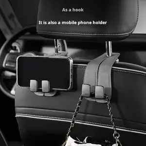 Multi-function car seat back flip-up fur hook in the car multi-functional upgrade hidden double hook flip-up rear seat water cup bag large capacity storage storage storage