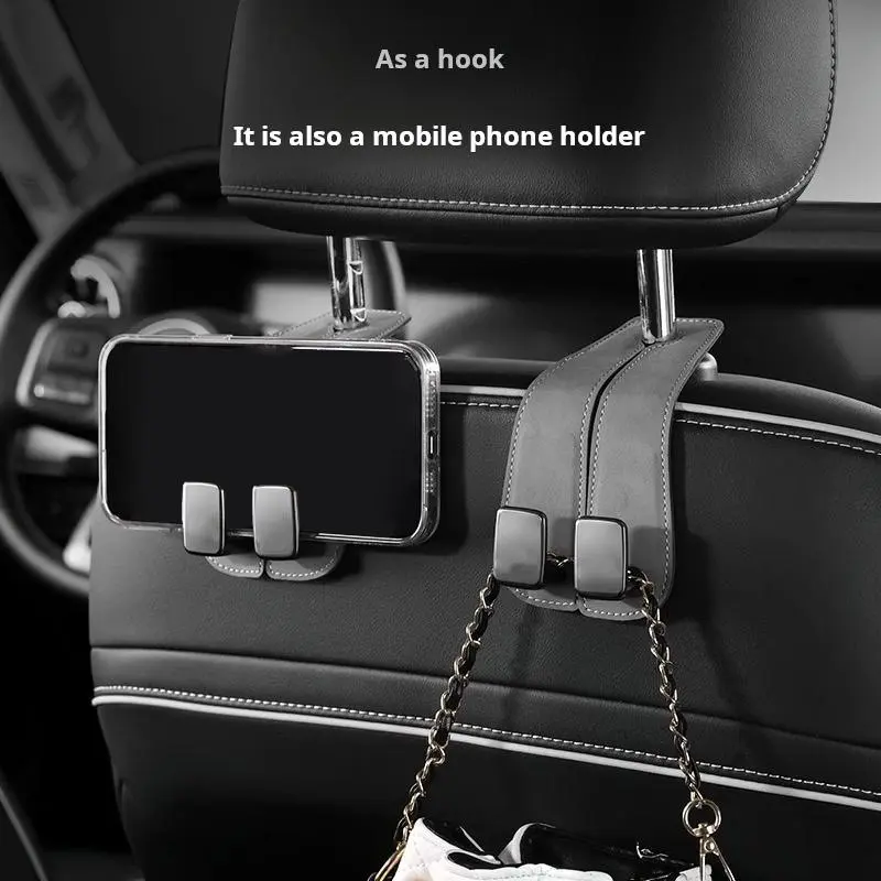 Multi-function car seat back flip-up fur hook in the car multi-functional upgrade hidden double hook flip-up rear seat water cup bag large capacity storage storage storage