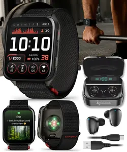 Garmin Venu X1 Thin and Lightweight GPS Smartwatch, AMOLED Display, Titanium Comfort Fit Nylon Band, Wearable4U