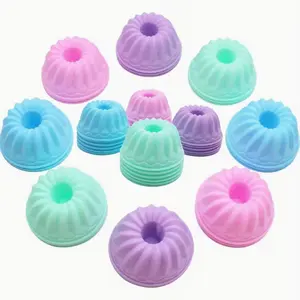 [Silicone Baking Cup] 24pcs Non-Stick Silicone Baking Cup Set | Pumpkin-Shaped Molds for Cupcakes, Jelly & Muffins (12 Small + 12 Large) accessory