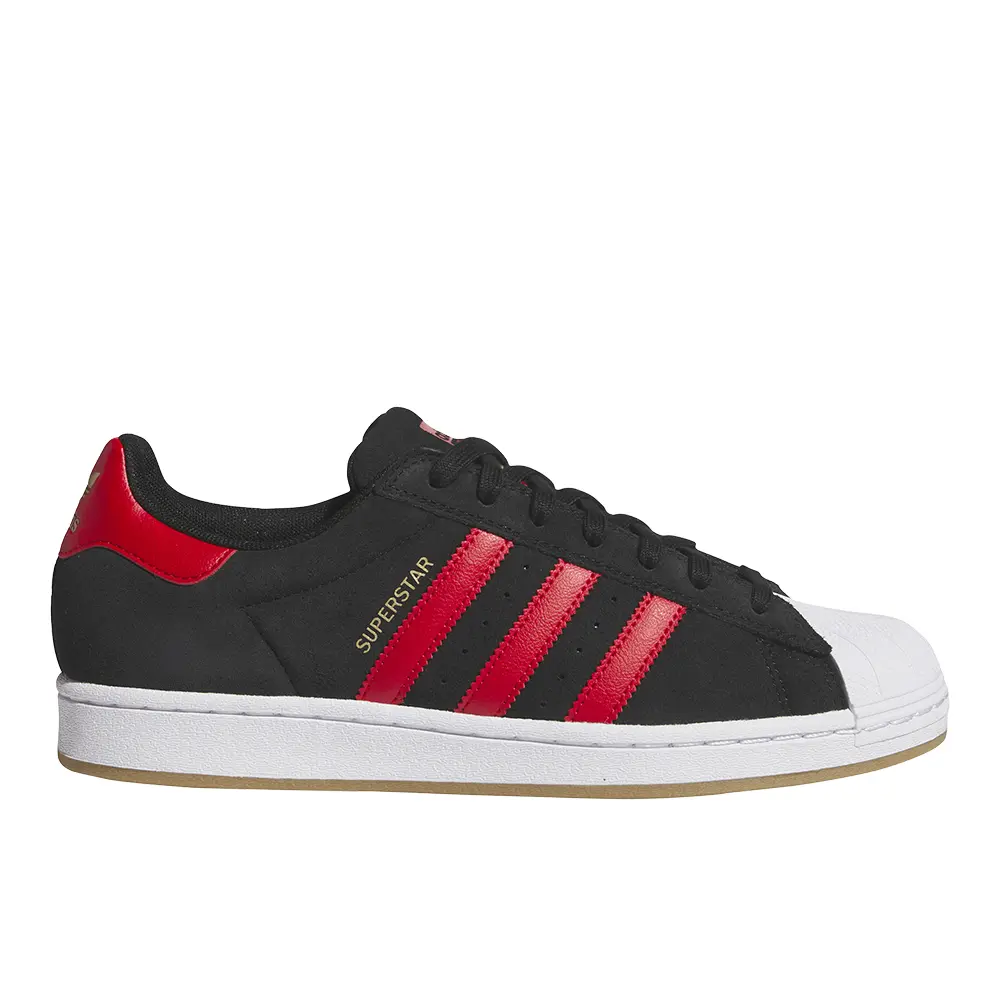 adidas Mens Superstar Adv Skate Sneakers Shoes - Black, Red