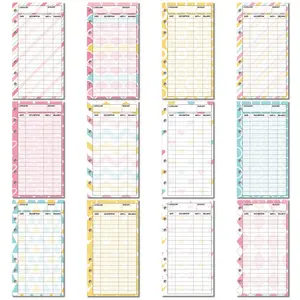 Budget Cash Envelopes 12PCS Set, Colorful Cash Envelope System for Budgeting Money, Monthly Bill Planner Organizer, Expense Tracker Wallet, Savings Challenge, Debt Tracker, Household Budget Supplies