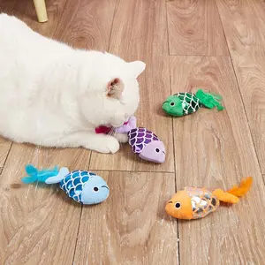 New cat toy feather fish sounding paper octopus with catnip plush doll self-hi to relieve boredom cat toy