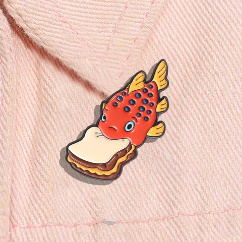 Cute Cartoon Goldfish Design Brooch, Fashion Alloy Accessories Badge for Daily Clothing Decor, Fashion Accessory, Trendy All-match & Exquisite Brooch for Birthday Gift