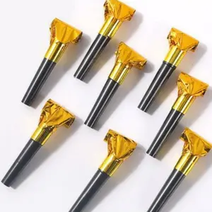 20pcs 6.5cm Gold Silver Laser Dragon Toys, Birthday Party Decorations, Cheering Props, Party Sports Events Whistles